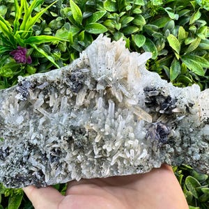 Quartz Chlorite Galena Mineral Specimen, Madan Bulgaria Table Decor image 1