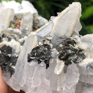 Wonderful Quartz Chalcopyrite Calcite Sphalerite  Krushev Dol mine Madan Bulgaria