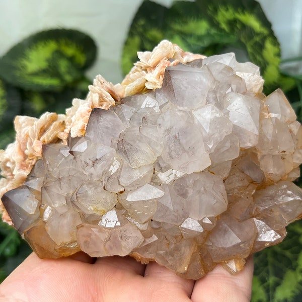 Amethyst Phantom Calcite Morocco  natural crystal minerals specimen clusters souvenirs