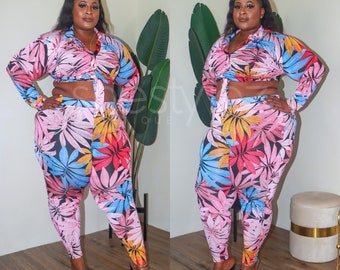 2 Piece Leggings Set Plus Size 1x 2x 3x