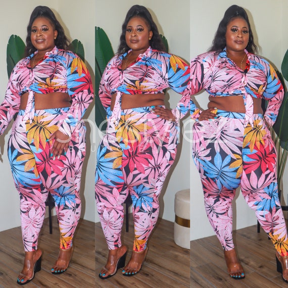 2 Piece Leggings Set Plus Size 1x 2x 3x -  Canada