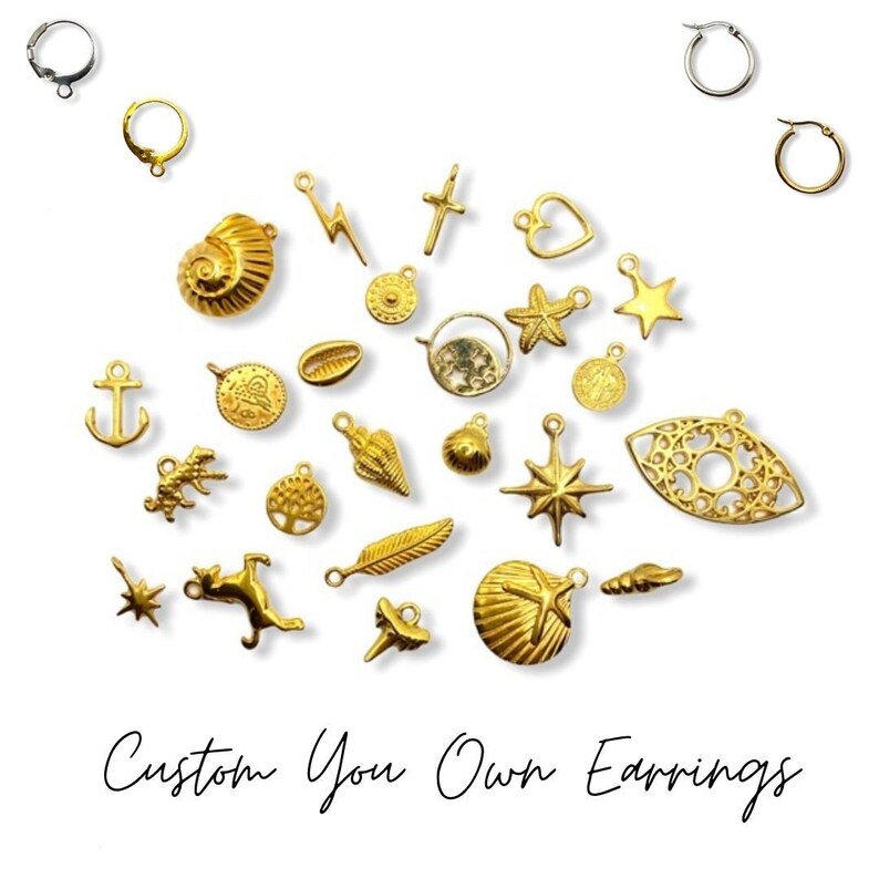 add-ons Gold Charm pendant hoop 