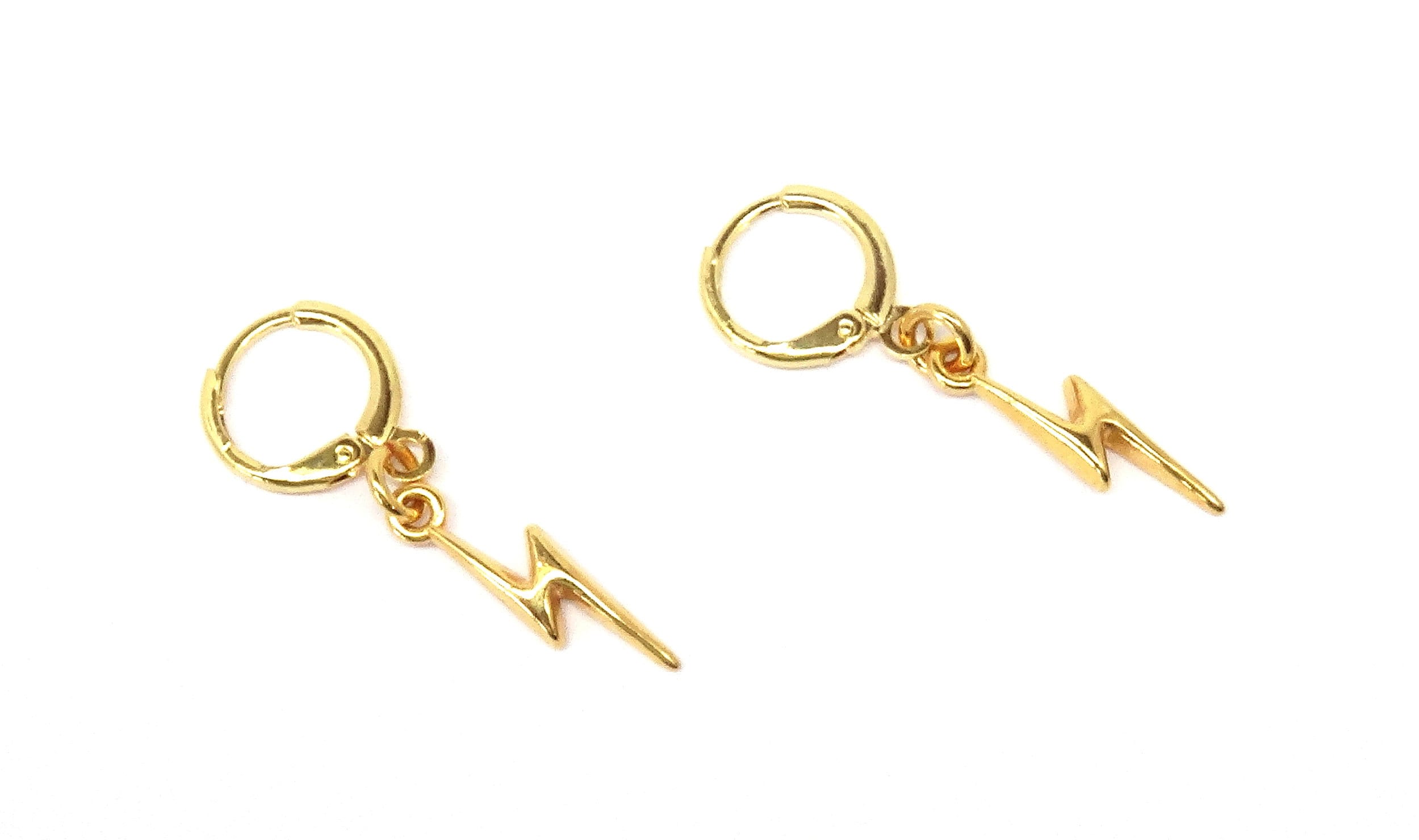 Lightning bolt earrings thunder dangle earrings lightning Etsy