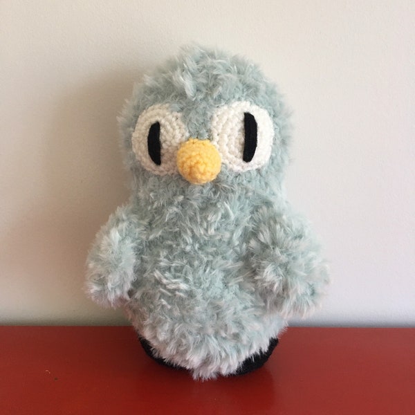 Crochet Penguin Amigurumi: fluffy baby penguin || nautical nursery decor || baby safe plush