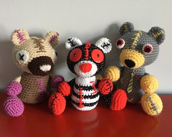 Pattern: Voodoo Bear Pattern | crochet bear pattern | amigurumi bear pattern | Halloween amigurumi | horror home decor | voodoo doll
