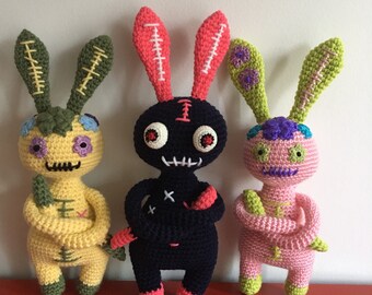 Voodoo Bunny | crochet bunny | amigurumi bunny | Halloween bunny amigurumi plush | horror home decor | creepy amigurumi | voodoo doll