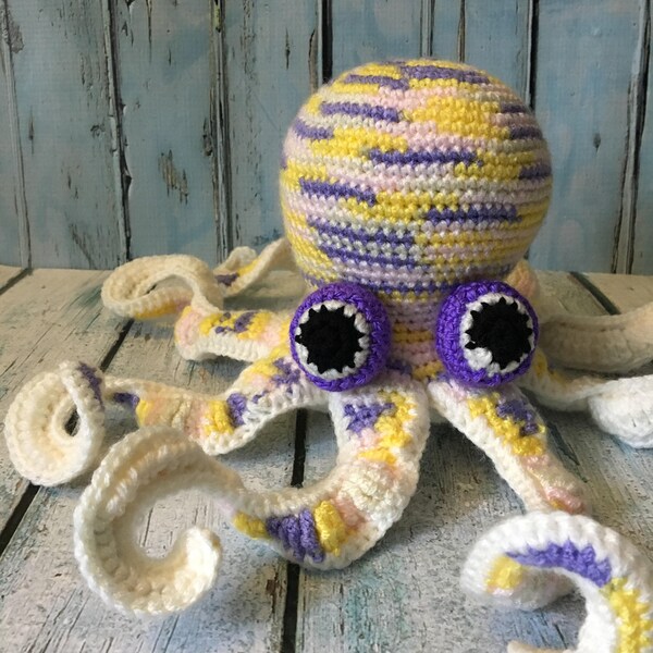 Crochet Octopus pattern: large amigurumi octopus | newborn photo prop | amigurumi pattern | baby safe plush pattern | crochet toy pattern