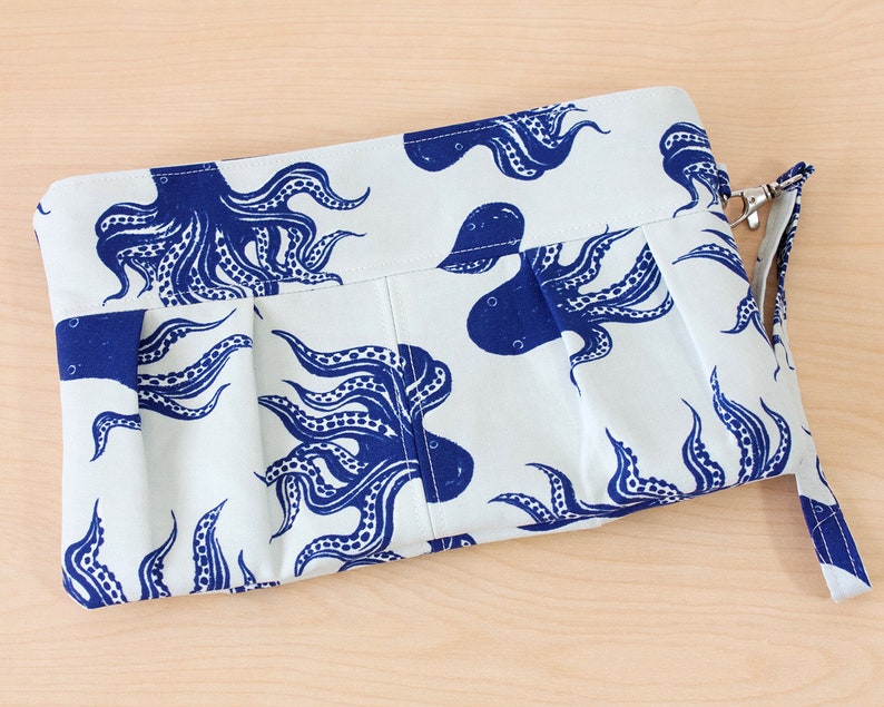 Pleated Octopus Clutch Etsy