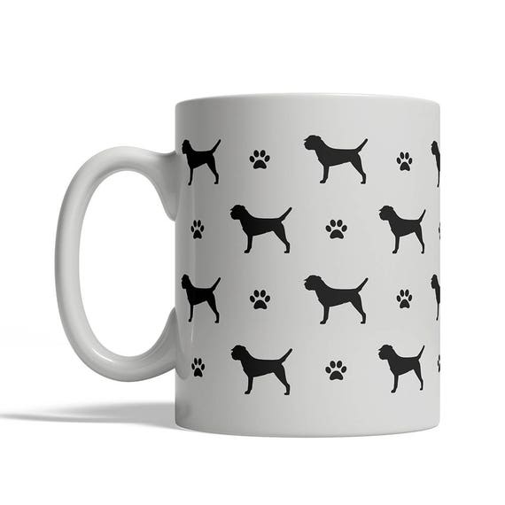 Border Terrier Silhouettes Coffee Mug Cup 11 Oz Dog Etsy