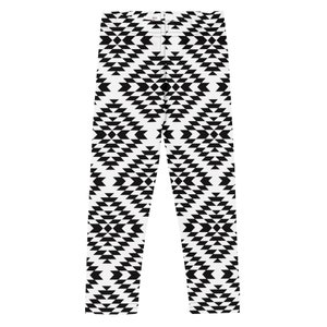 Aztec - Black & White Toddler/Kid&#39;s Leggings