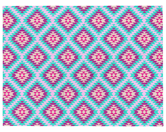 Aztec - Rosa & Turkos Filt