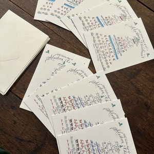 Set of 10 Christmas Cards with Envelopes