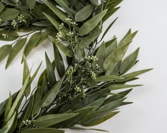 Artificial eucalyptus garland, blade eucalyptus garland, wedding greenery garland, artificial greenery garland for decorating. 6’ long.