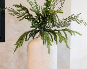 Artificial Norfolk pine sprays, natural touch life like Norfolk and cedar bundle, cedar stem, faux Norfolk pine, Christmas greenery for vase