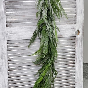 Norfolk Pine Stem Real Touch Green Faux Artificial Pine Spray Christmas Greenery  Winter Holiday Artificial Evergreen Cedar 