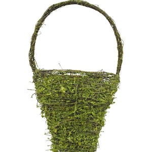 Wall basket, basket for floral arrangements, moss basket for wall, wreath supplies, floral supplies, flat back basket, angel vine basket