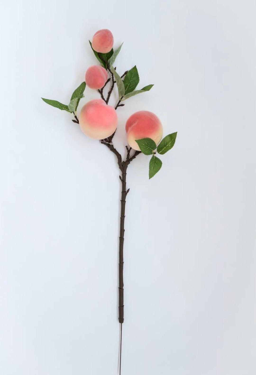 Artificial Peaches Stems, Peach Spray, Faux Fruit, Artificial Peaches