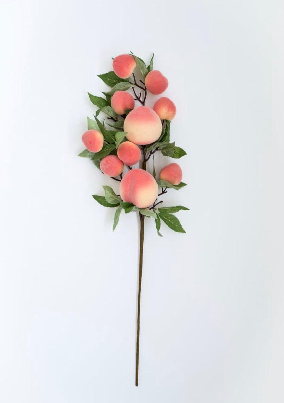 Artificial Peaches Stems, Peach Spray, Faux Fruit, Artificial Peaches
