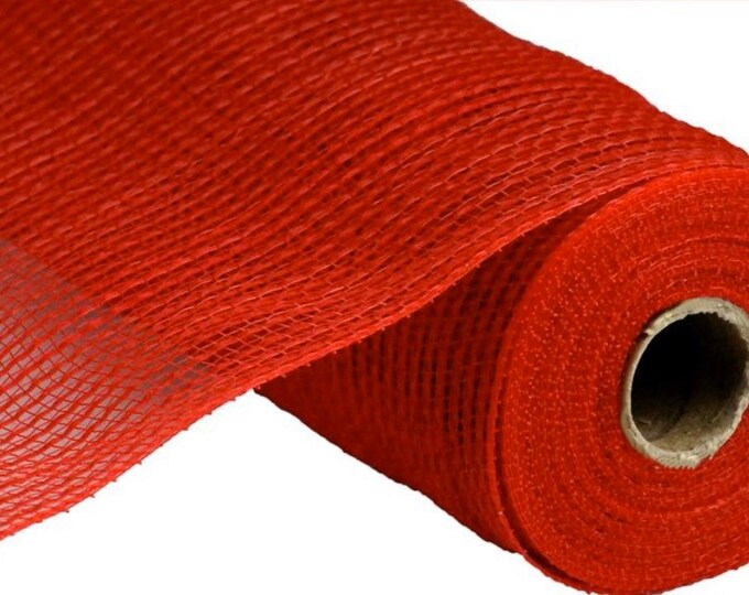 10 Red Deco Mesh Red Faux Jute Mesh Faux Jute Deco Etsy