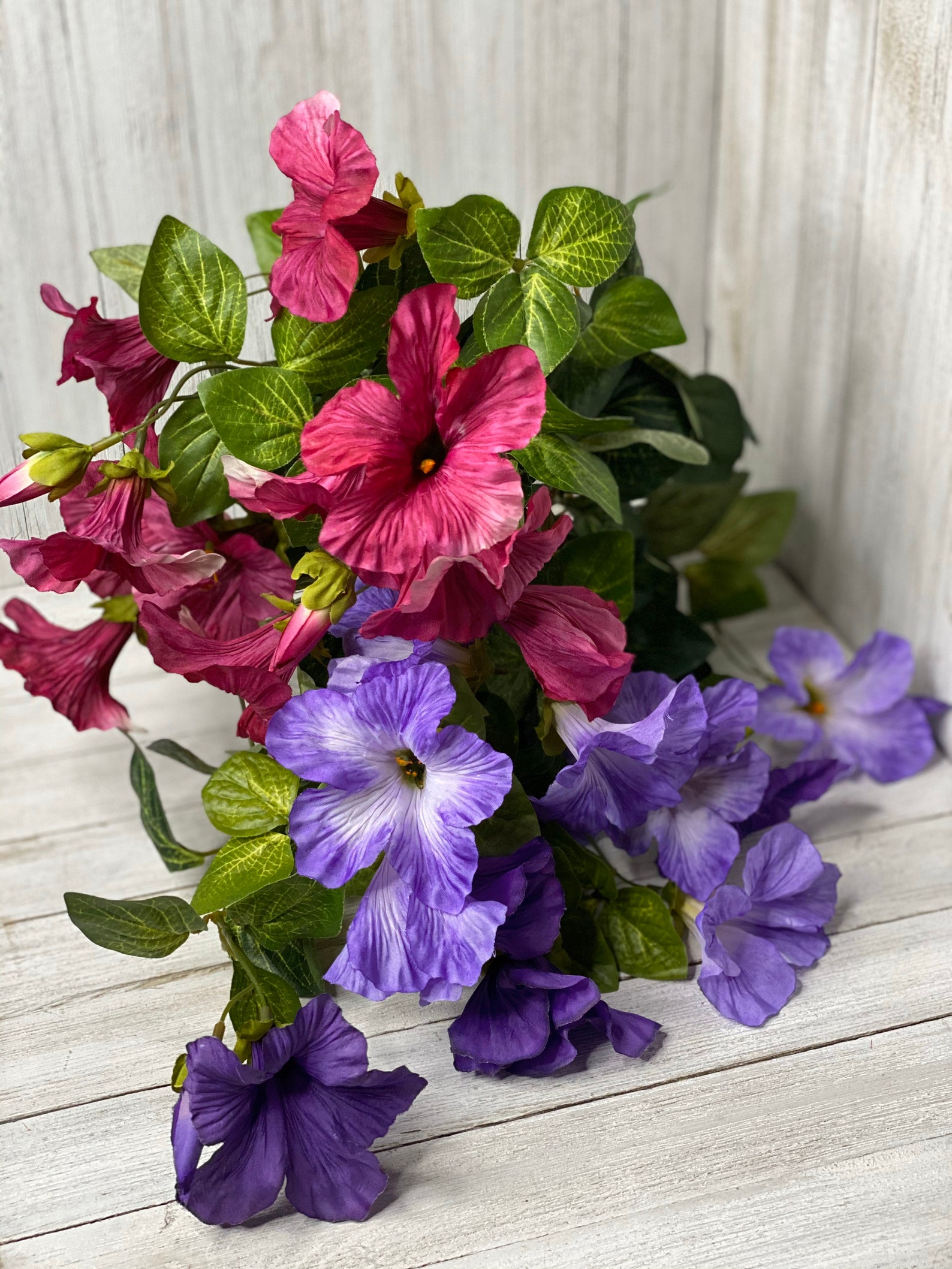 Petunia Flowers Morning Glory Artificial Petunias Pink or Etsy