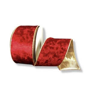 Farrisilk 2.5 x 10 YD Pleated Borders in Red Velvet and Gold Wired Ri –  DecoratorCrafts