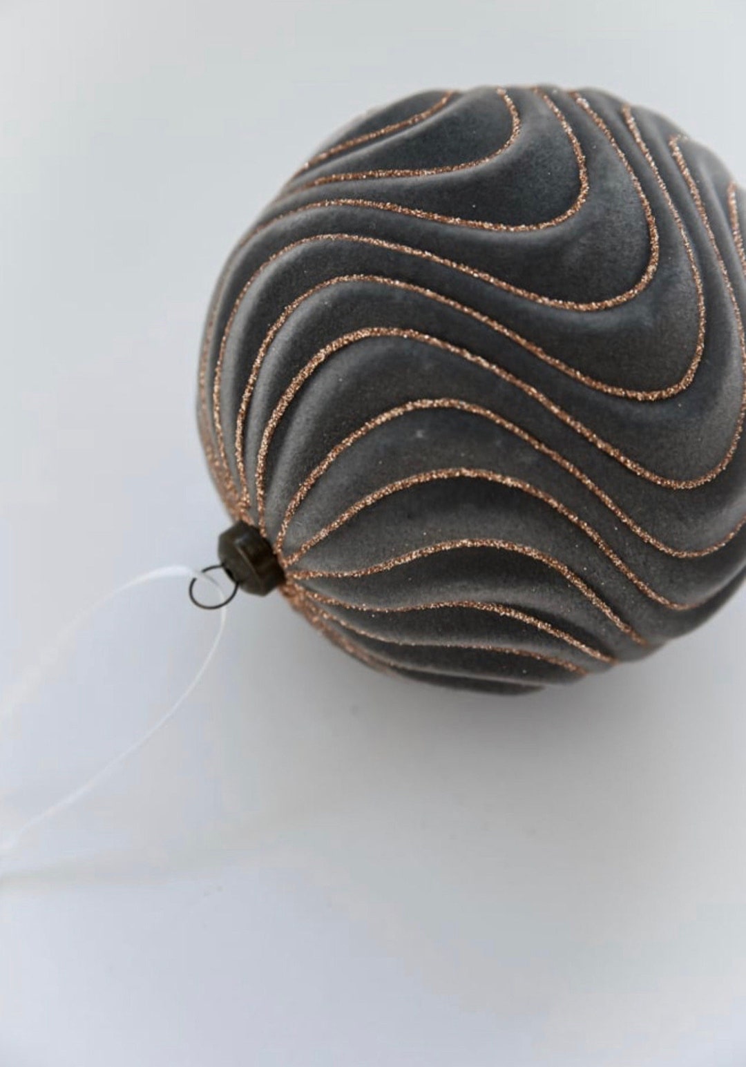 Gray Velvet Ornaments, Large Ball Ornaments for Tree, Gray Ornaments