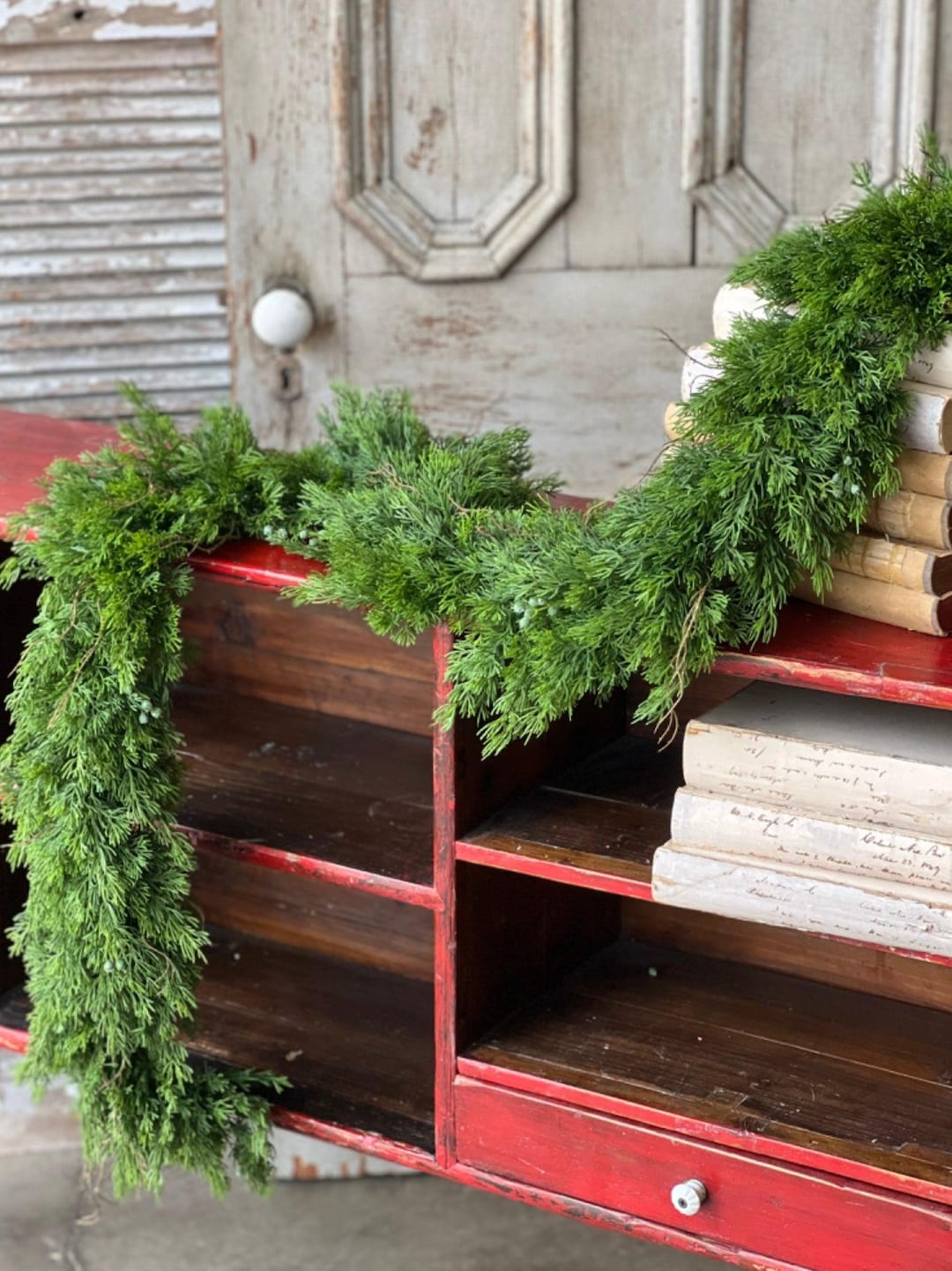Thick Draping Cedar Garland 6, Artificial Cedar Garland for Christmas ...