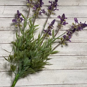 Artificial Lavender bush, faux lavender, flowers for vase, mixed lavender bush, faux lavender, fake lavender, French lavender