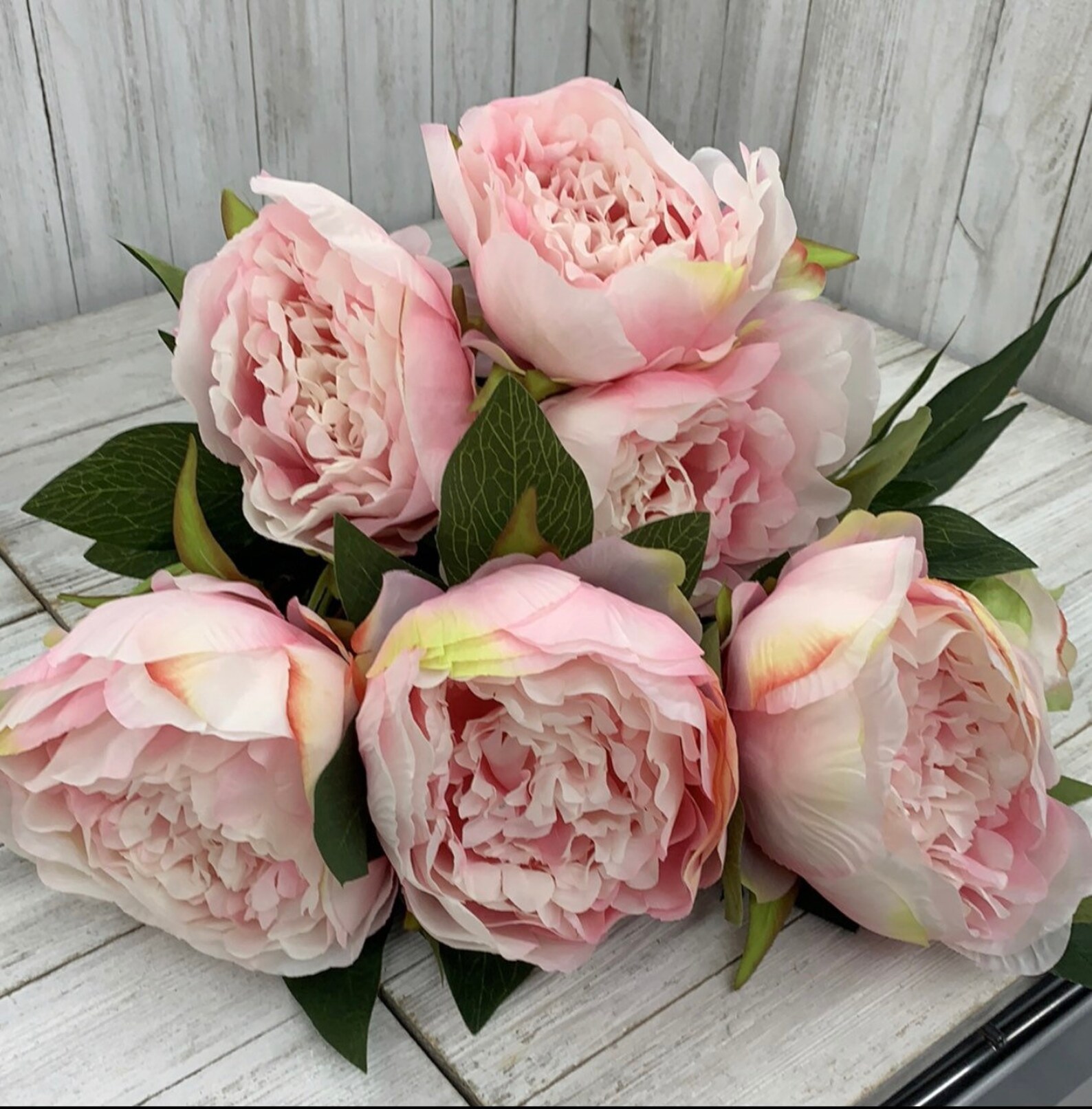 Artificial pink peonies flowers soft pink peony flower bush Etsy