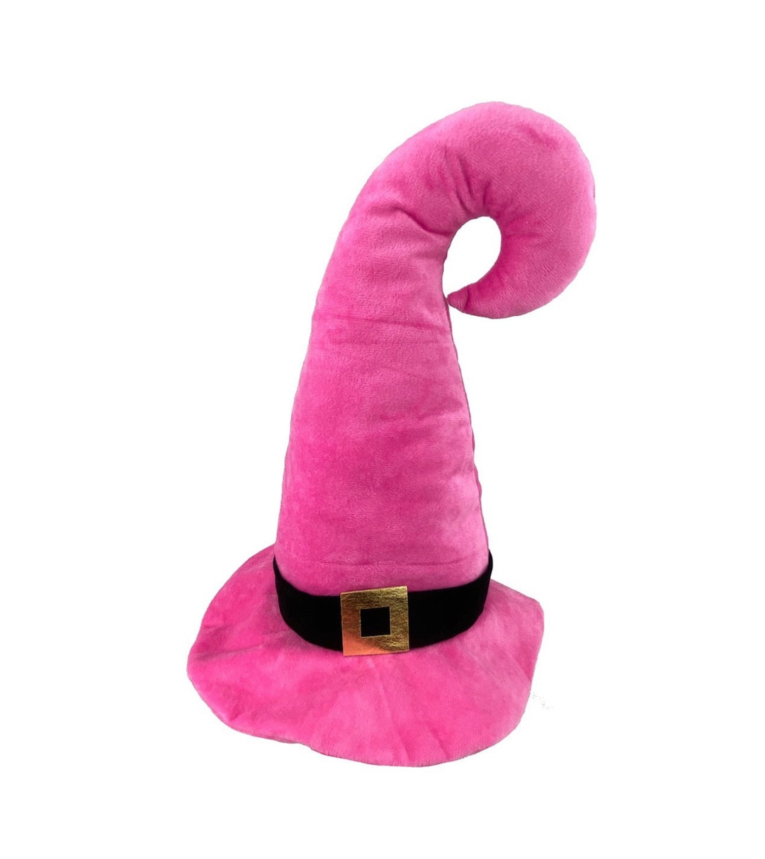 Plush Witch Hat Plush Pink Witches Hat Halloween Decor Etsy