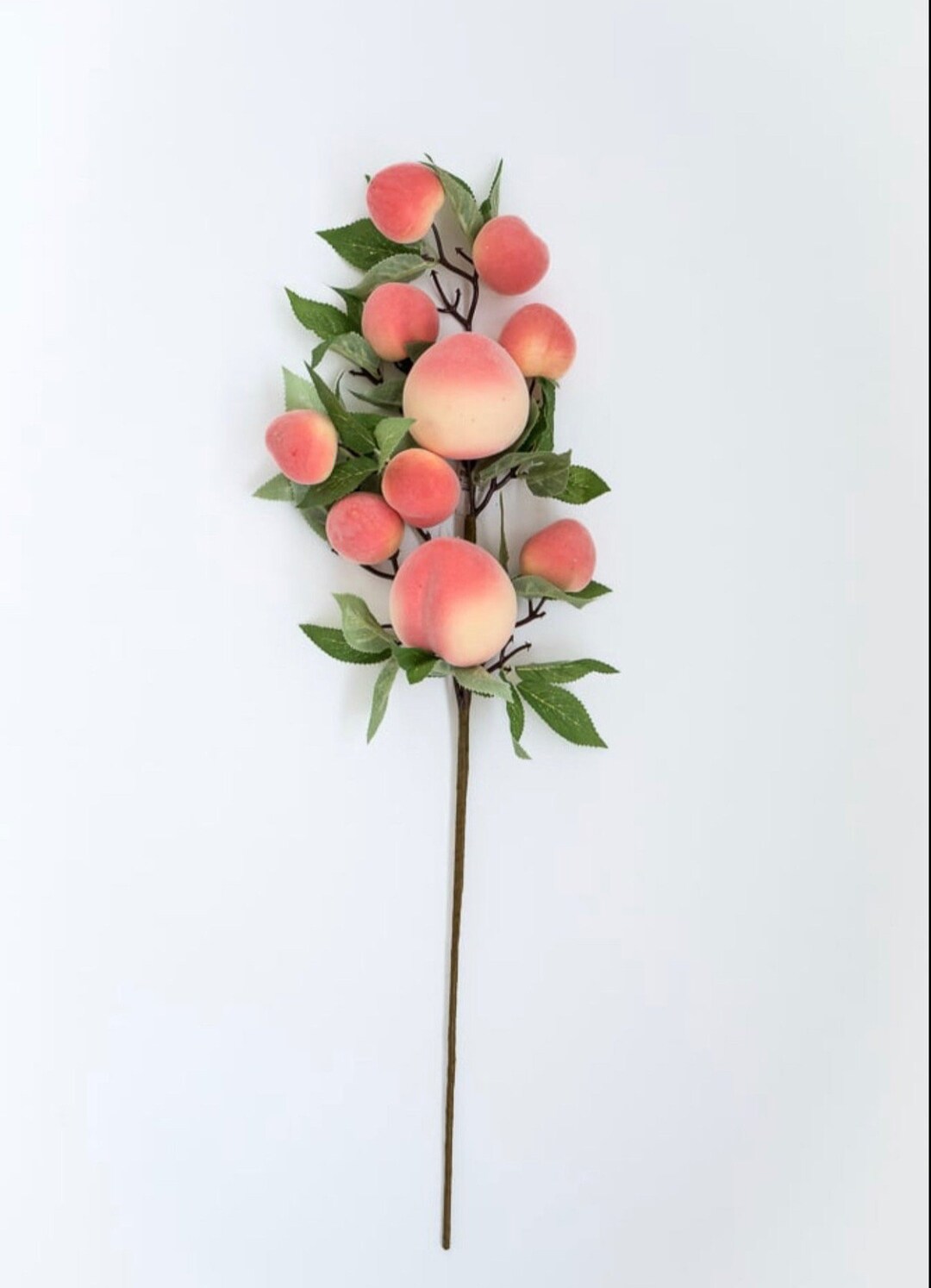 Artificial Peaches Stems, Peach Spray, Faux Fruit, Artificial Peaches