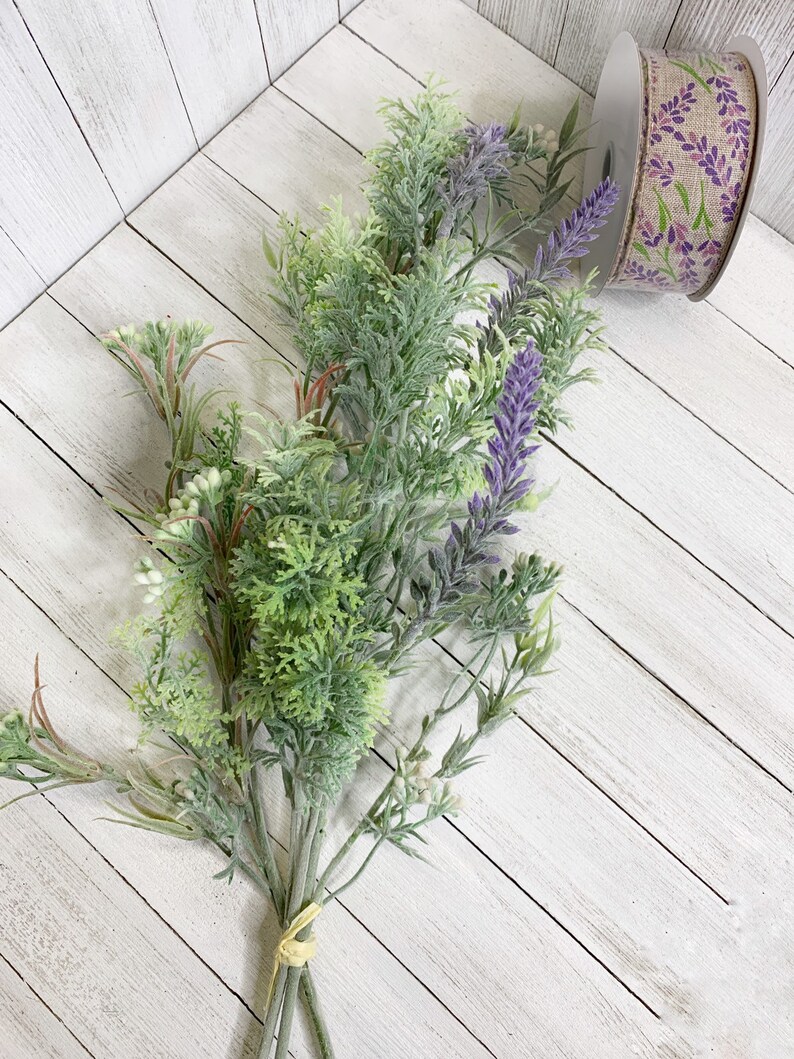Artificial Lavender stems faux lavender mixed lavender Etsy