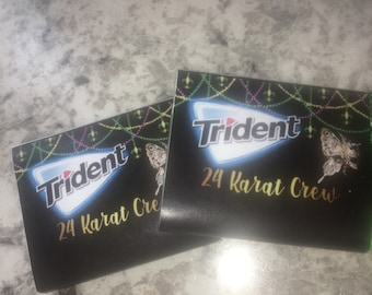 Custom Mardi Gras Gum Labels