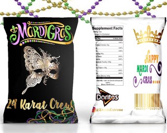 Mardi Gras Chip Bags