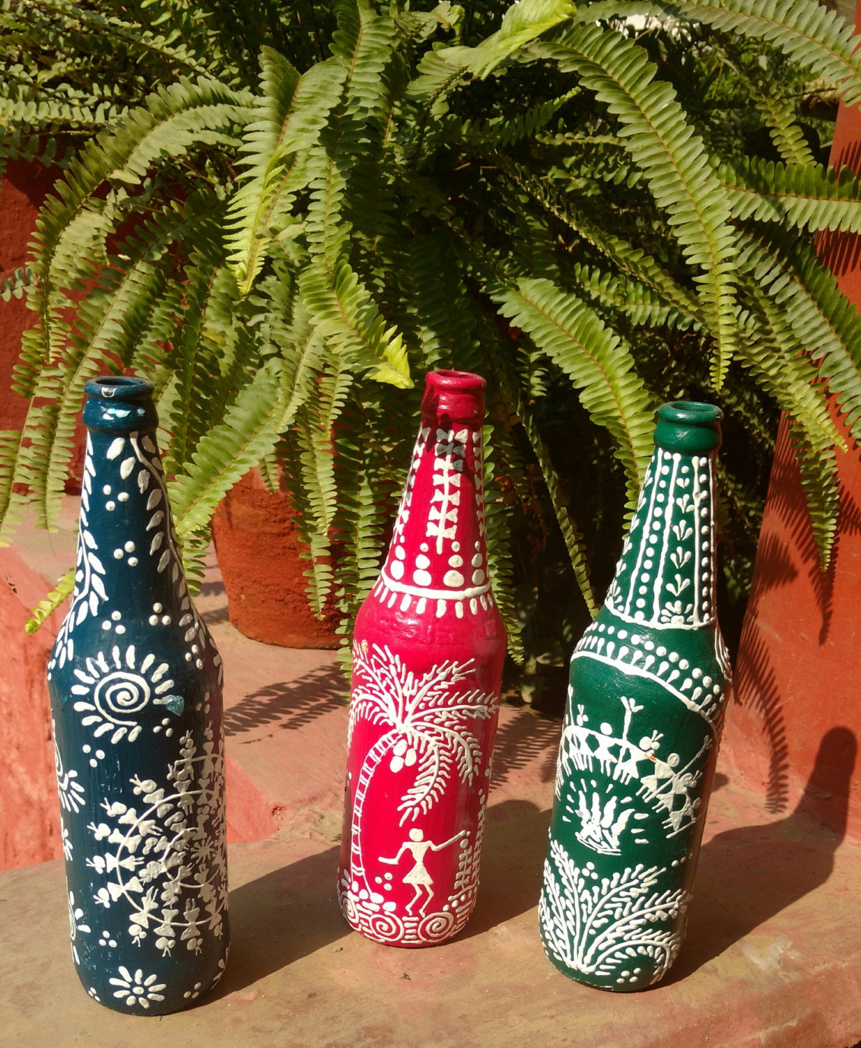 Glass Painting Designs On Beer Bottles