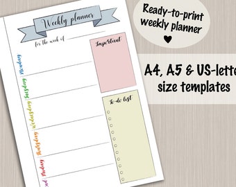 bullet journal printable level 10 life planner template etsy life planner template