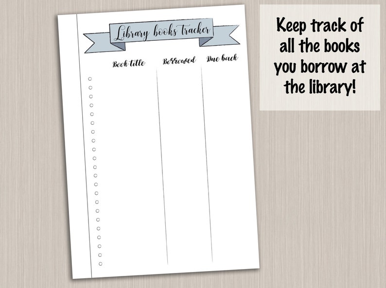 Bullet journal template : reading planner template reading log | Etsy