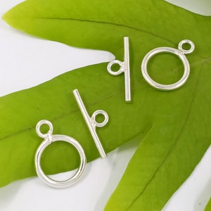 Handgefertigte Knebelverschlüsse aus Sterlingsilber (2 Sets)