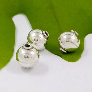 6pcs 7mm Sterling Silver Beads Plain Round Beads