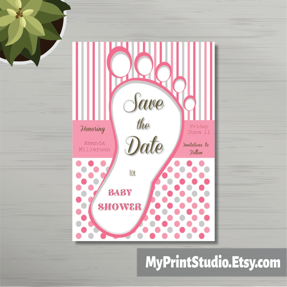 Save The Date Baby Girl Shower Card Template Save The Date Etsy Save The Date Baby Girl Shower Card Template Save The Date Etsy