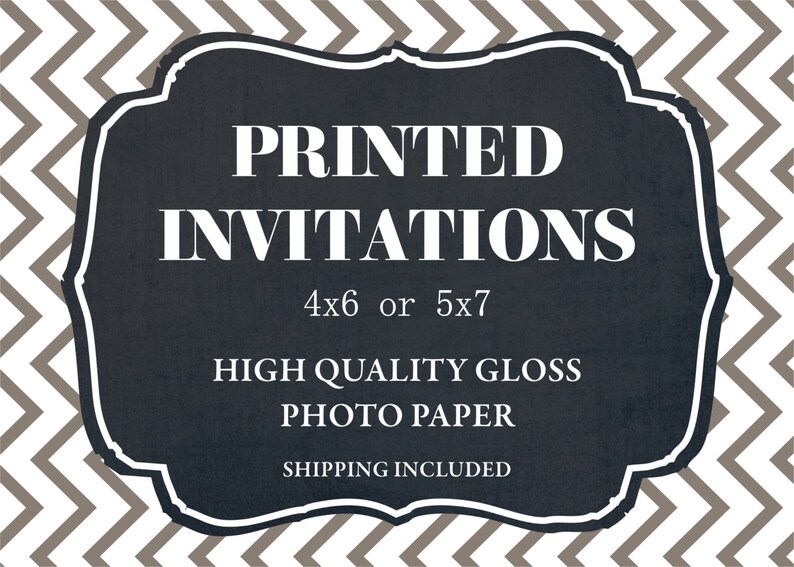 Print My Order Printing Service Printed Invitations Cheap Invitation Printing 4x6 or 5x7 Invite Printing Print My Invitation