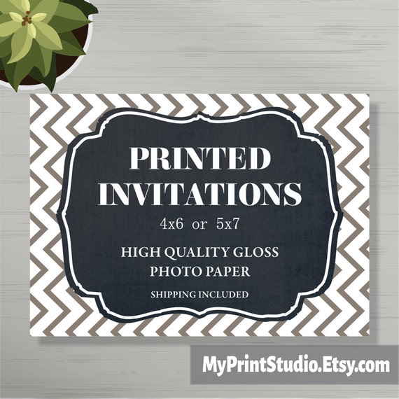 Printing Service Printed Invitations Cheap Invitation Etsy
