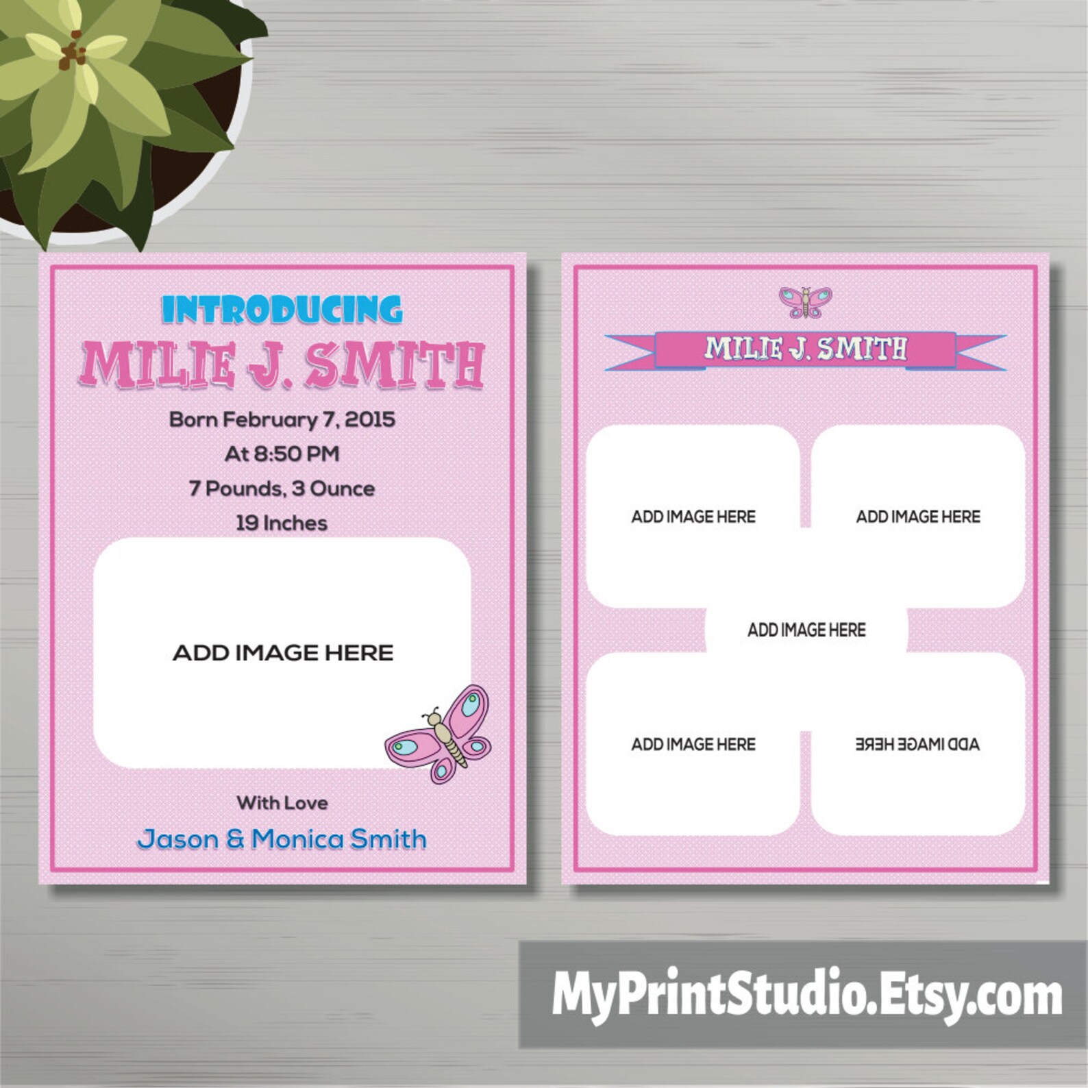 baby-girl-announcement-card-in-ms-word-newborn-baby-card-etsy