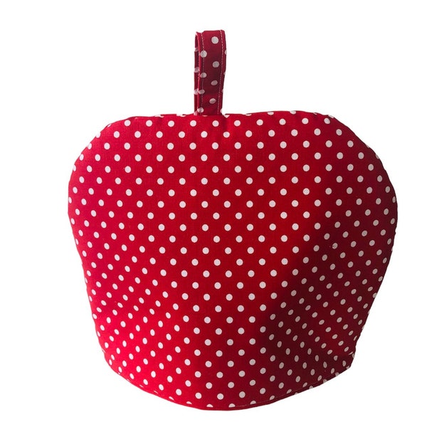 Ideal gift Red and white polka dot  tea cosy