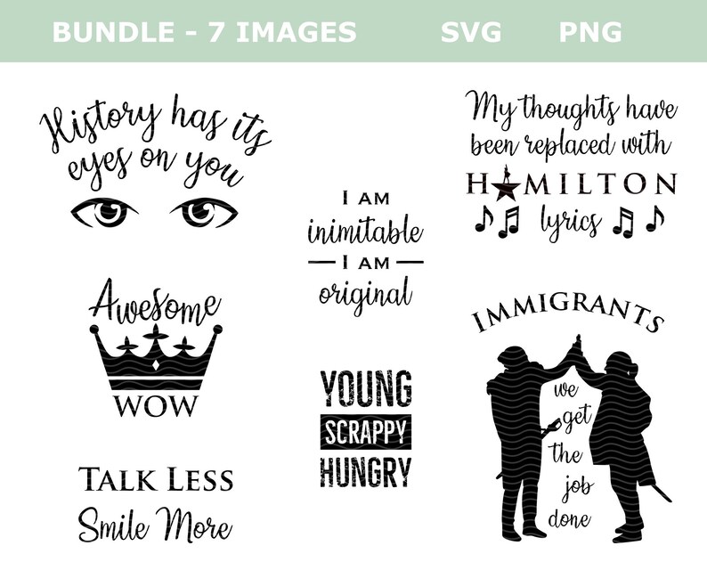 Download Hamilton Svg Quotes Bundle Broadway Musical Image Digital Etsy PSD Mockup Templates