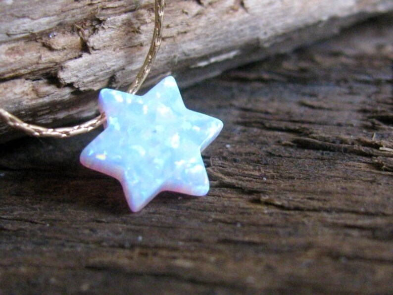 opal necklace gold necklace Jewish necklace Jewish jewelry 14k gold filled chain Star of David necklace Star of David opal jewelry