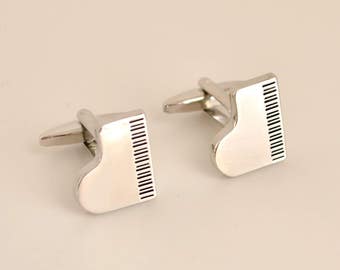 Boutons de manchette piano/ Boutons de manchette musique/ Piano/ Cadeau homme/ Boutons de manchette/ Bijoux pour piano/ Bijoux boutons de manchette/ Cadeaux pour lui/ Cadeau pour amateurs de piano/ Musique