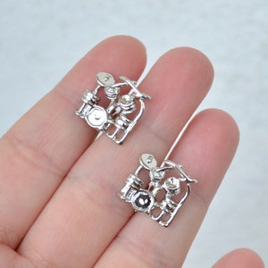 Drum cufflinks silver discount