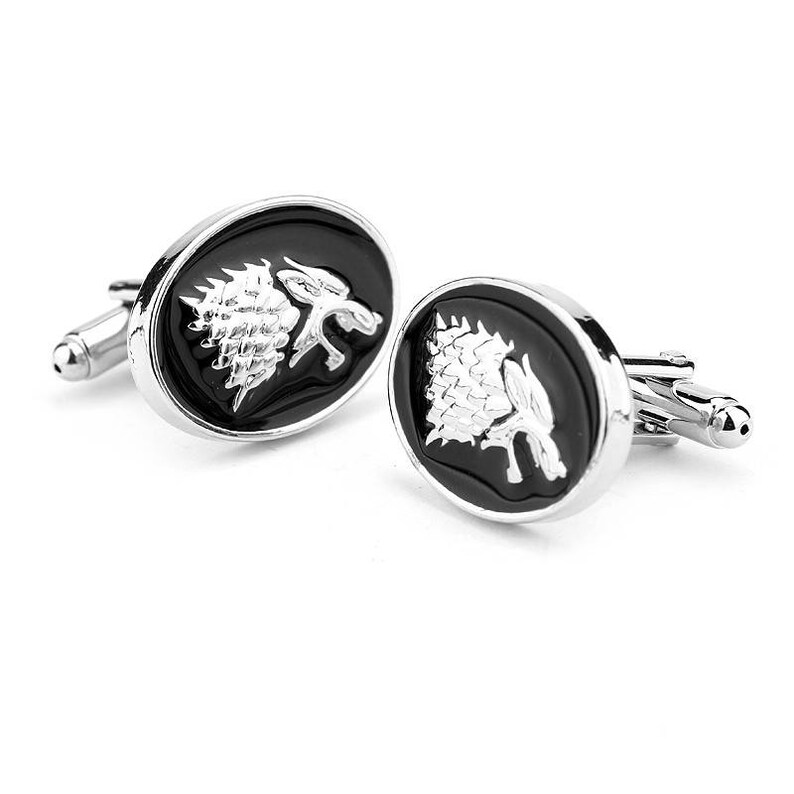 Game of Thrones Cufflinks Stark Wolf Wolf Cufflinks House of Stark Cufflinks Wolf Gift Vintage Movie Jewelry Wedding Gift Wolfs