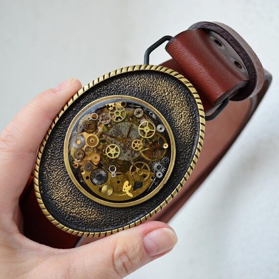 steampunk belt buckle